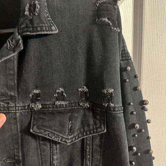 Sunset + spring pearl denim jacket - Picture 2 of 6